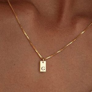 14K Gold Plated Initial l Necklace